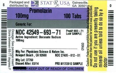 Promolaxin 100 mg 42549 Label Image (Promolaxin 100 mg 42549 Label)